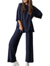Casual round neck loose T-side suit