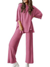 Casual round neck loose T-side suit