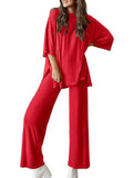 Casual round neck loose T-side suit