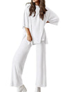 Casual round neck loose T-side suit