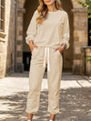 Casual wide-leg pocket trouser suit