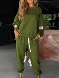 Casual wide-leg pocket trouser suit