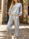 Casual wide-leg pocket trouser suit