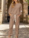 Casual wide-leg pocket trouser suit