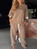 Casual wide-leg pocket trouser suit