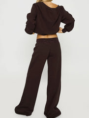 Casual off-shoulder two-piece set