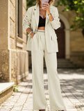 Casual wide-leg trouser suit