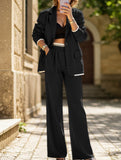 Casual wide-leg trouser suit