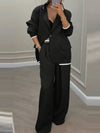 Casual wide-leg trouser suit