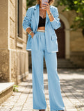 Casual wide-leg trouser suit