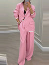 Casual wide-leg trouser suit