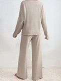 V-neck loose-fitting casual long-sleeved suit