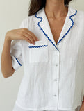 Summer patchwork comfortable pajamas for women