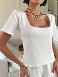Summer Knitted Heart-Shaped Women's Home Wear