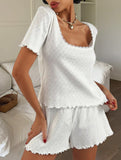 Summer Knitted Heart-Shaped Women's Home Wear