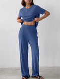 Soft knitted loose-fitting pajamas for women