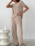 Soft knitted loose-fitting pajamas for women