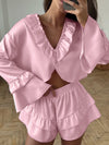 Spring Elastic Ruffled Women's Home Wear