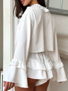 Spring Elastic Ruffled Women's Home Wear