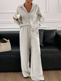 Casual, loose-fitting, and relaxed style shirt set
