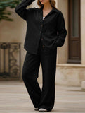 Casual, loose-fitting, and relaxed style shirt set