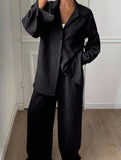 Casual, loose-fitting, and relaxed style shirt set