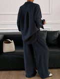 Casual, loose-fitting, and relaxed style shirt set