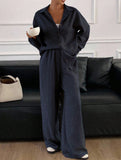 Casual, loose-fitting, and relaxed style shirt set