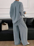 Casual, loose-fitting, and relaxed style shirt set