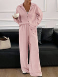 Casual, loose-fitting, and relaxed style shirt set