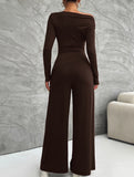 Versatile T-shirt and trousers set for women_CWSS01414