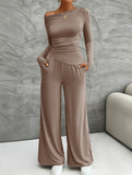 Versatile T-shirt and trousers set for women_CWSS01414