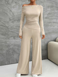 Versatile T-shirt and trousers set for women_CWSS01414