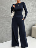 Versatile T-shirt and trousers set for women_CWSS01414