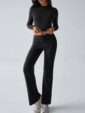 Sporty long-sleeved inner layer pants suit for women_CWSS01416