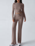 Sporty long-sleeved inner layer pants suit for women_CWSS01416