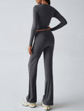 Sporty long-sleeved inner layer pants suit for women_CWSS01416