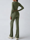 Sporty long-sleeved inner layer pants suit for women_CWSS01416