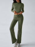 Sporty long-sleeved inner layer pants suit for women_CWSS01416