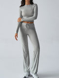 Sporty long-sleeved inner layer pants suit for women_CWSS01416