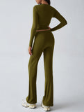 Sporty long-sleeved inner layer pants suit for women_CWSS01416