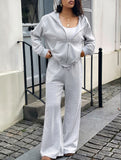 Women's Sports Hoodie Jacket and Pants Set