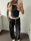 Women's Sports T-shirt and Casual Pants Set