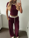 Women's Sports T-shirt and Casual Pants Set