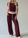 Women's Sports T-shirt and Casual Pants Set
