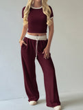 Women's Sports T-shirt and Casual Pants Set
