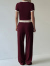 Women's Sports T-shirt and Casual Pants Set
