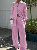 Resort Style Shirt and Casual Trousers Suit for Women_CWSS01420