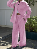 Resort Style Shirt and Casual Trousers Suit for Women_CWSS01420