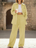 Resort Style Shirt and Casual Trousers Suit for Women_CWSS01420